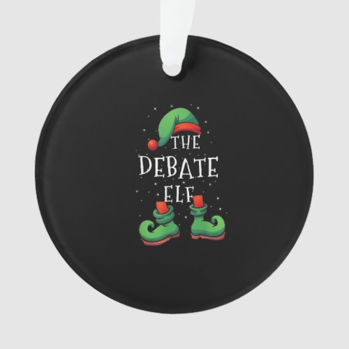 Debate Elf Funny Matching Family Christmas Pajamas Ornament