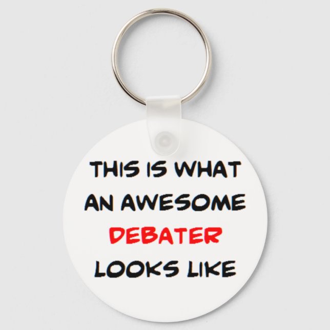 debater, awesome keychain (Front)