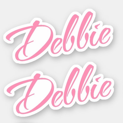 Debbie Decorative Name in Pink x2 Sticker