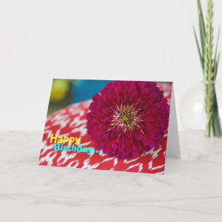"Debbie" Happy Birthday Magenta Mum Greeting Card