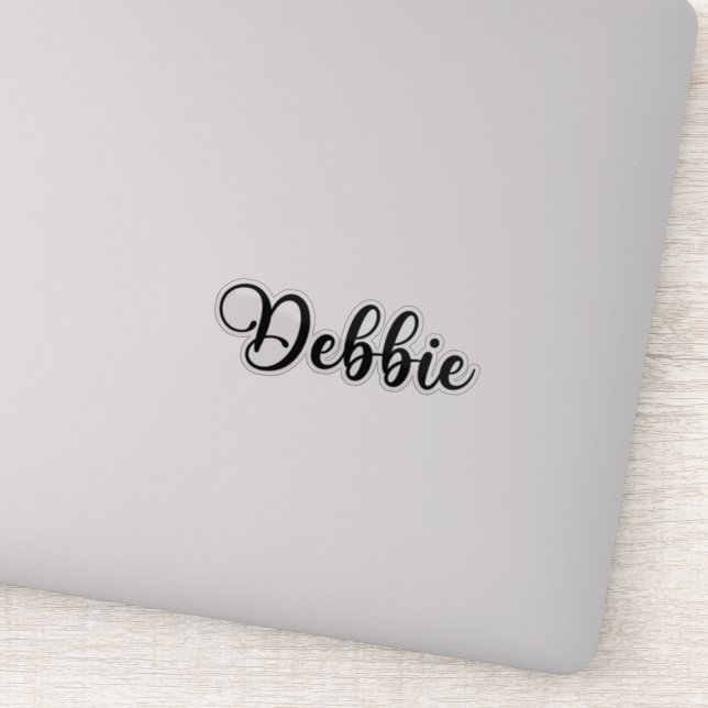 Debbie Name - Handwritten Calligraphy Sticker (Detail)