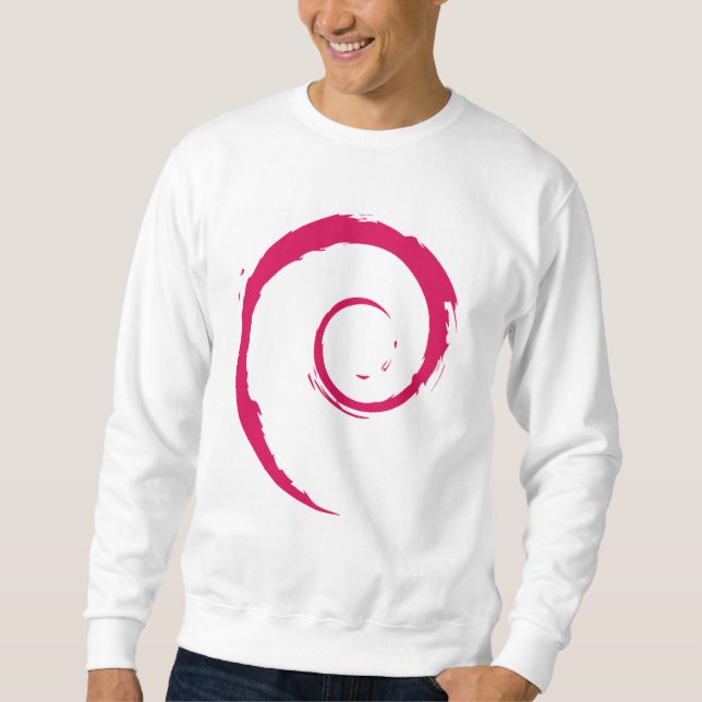 Debian Basic Sweatshirt, White Sweatshirt (Front)