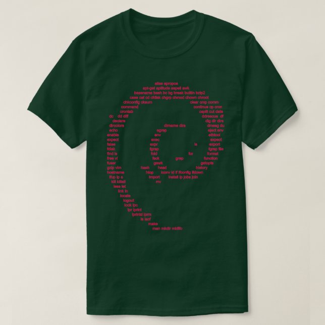 Debian Commands  T-Shirt (Design Front)