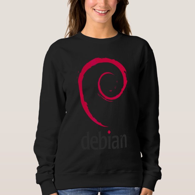 Debian Linux  Software Programmers Developers Code Sweatshirt (Front)