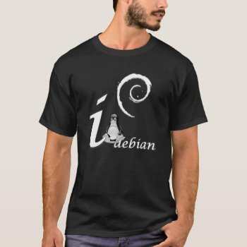 Debian Love - Cool Ice Theme T-shirt by SimplyUseful at Zazzle