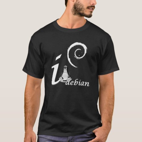 Debian Love _ Cool Ice Theme T_Shirt