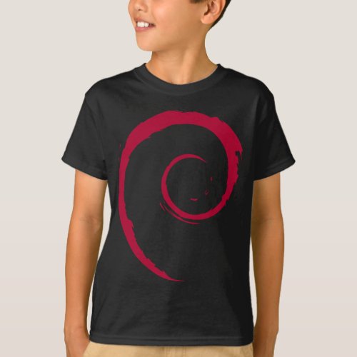 Debian Official Spiral Swirl Logo Linux Distro OS T_Shirt