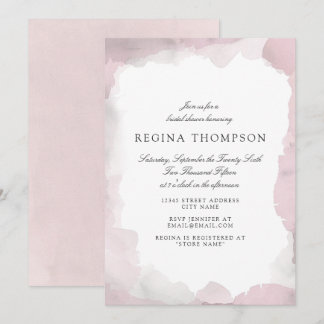 Debonair Blush Pink Bridal Shower Invitation