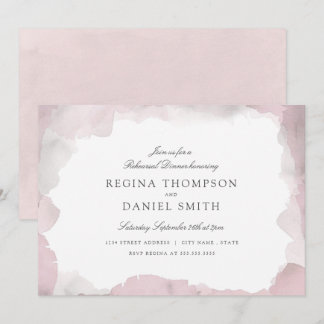 Debonair Blush Pink Rehearsal Dinner Invitation