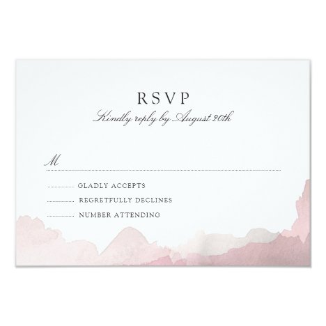 Debonair Blush Pink RSVP Card