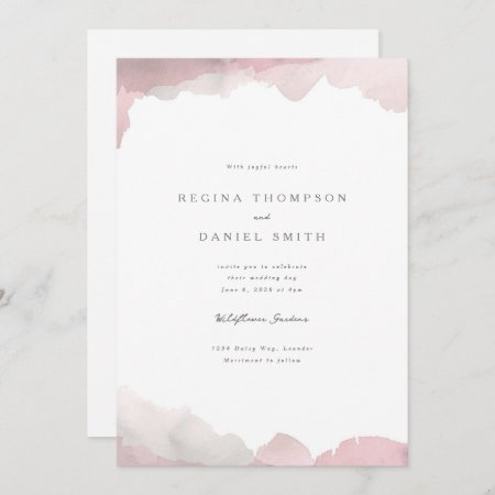 Debonair Blush Pink Wedding Invitation