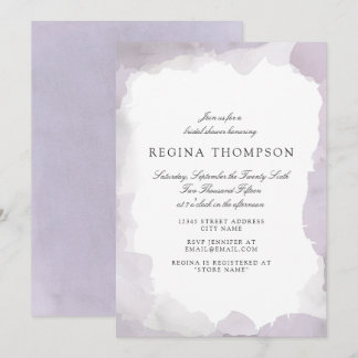 Debonair Lavender Bridal Shower Invitation