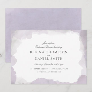Debonair Lavender Rehearsal Dinner Invitation