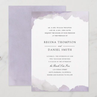 Debonair Lavender Wedding Invitation
