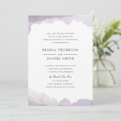 Debonair Lavender Wedding Invitation (Standing Front)