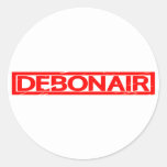 Debonair Stamp Classic Round Sticker