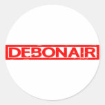 Debonair Stamp Classic Round Sticker