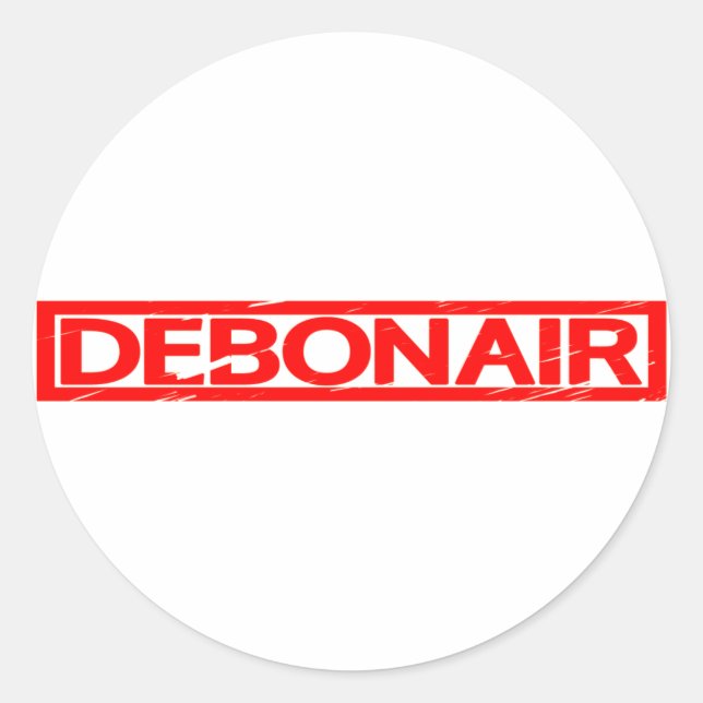 Debonair Stamp Classic Round Sticker (Front)