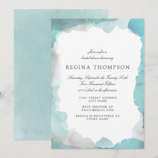 Debonair Turquoise Bridal Shower Invitation