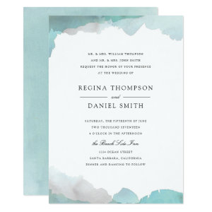 Debonair Turquoise Wedding Invitation