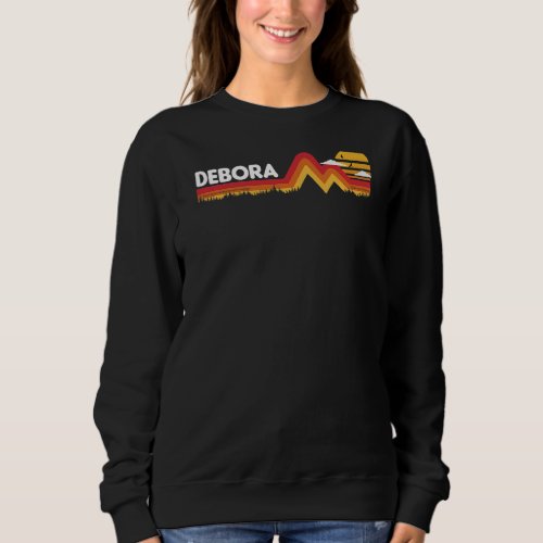 Debora  Retro Vintage Sunset Debora 80s 90s Sweatshirt
