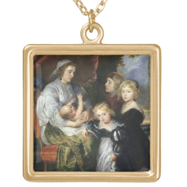 Deborah Kip and Her Children Gold Plated Necklace (Front)