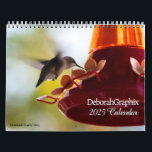 DeborahGraphix 2025 Calendar<br><div class="desc">Twelve months, twelve photos of birds. This calendar from DeborahGraphix features photos of backyard birds, such as cardinals, robins, finches, and blackbirds, as well as raptors: an owl, a hawk, and a kestrel.</div>