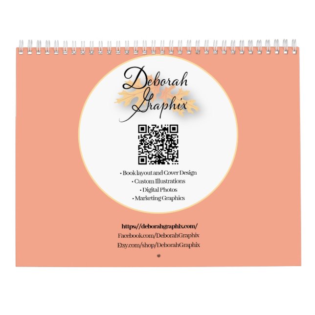DeborahGraphix 2025 Calendar (Back)