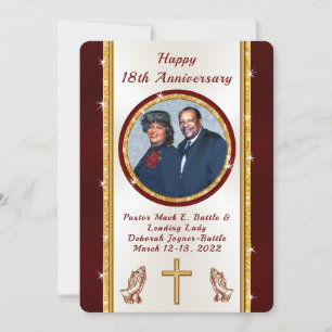 Debra Battle 18th Church Anniversary Invitations
