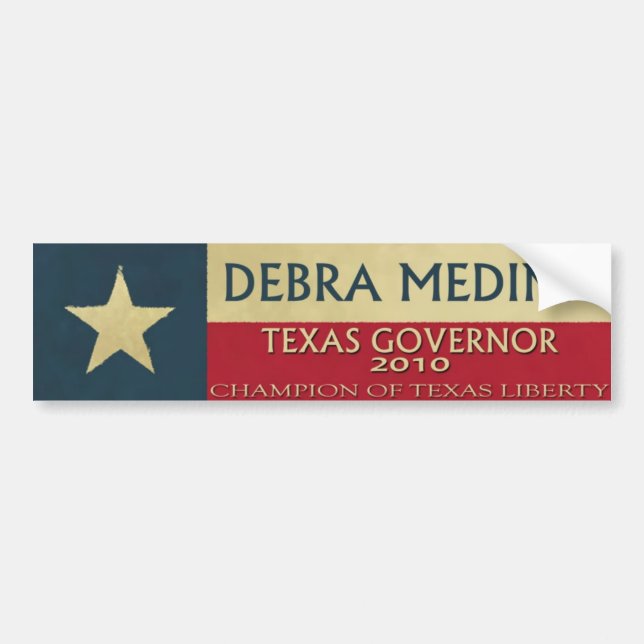 Debra Medina for TX Governor 2010 - Bumper Sticke Bumper Sticker (Front)