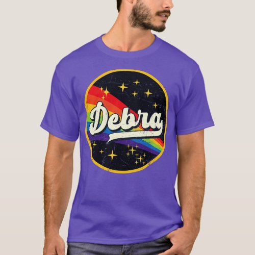 Debra Rainbow In Space Vintage GrungeStyle T_Shirt