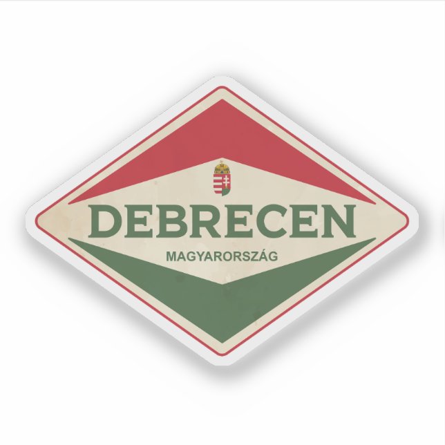 Debrecen Hungary Vintage Sticker (Front)
