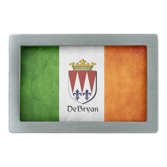 DeBryan Irish Flag Belt Buckle (Front)