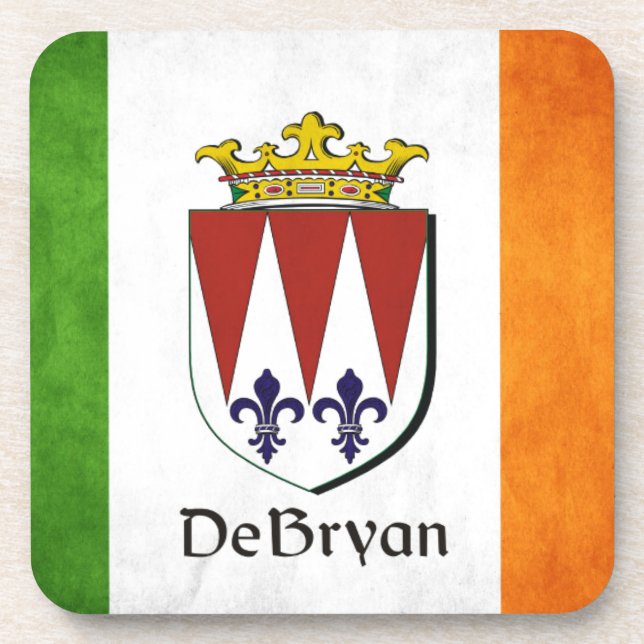 DeBryan Irish Flag Beverage Coaster (Front)