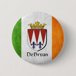 DeBryan Irish Flag Pinback Button