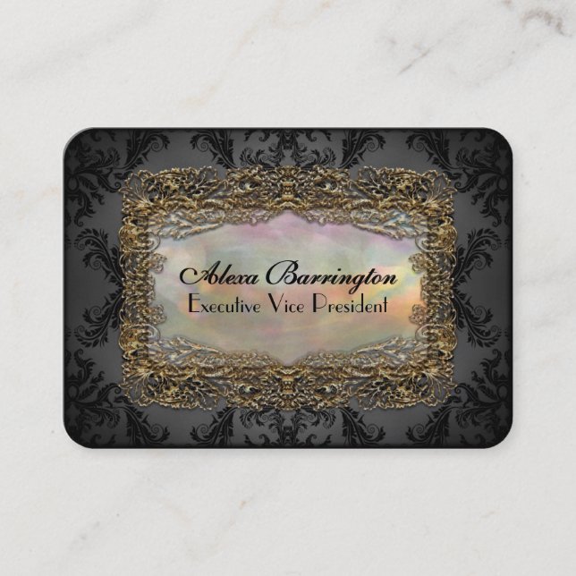 Debsaulea  Elegant Gold Professional Business Card (Front)