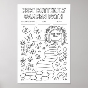 Debt Butterfly Garden Path Tracker  Poster