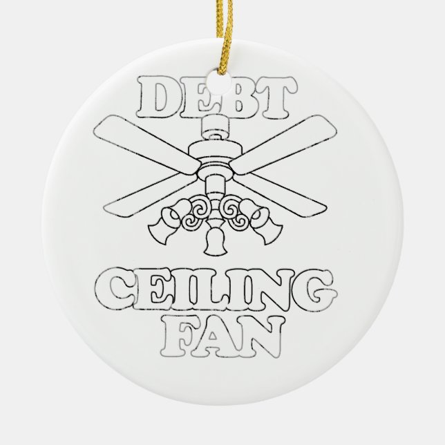 DEBT CEILING FAN CERAMIC ORNAMENT (Front)