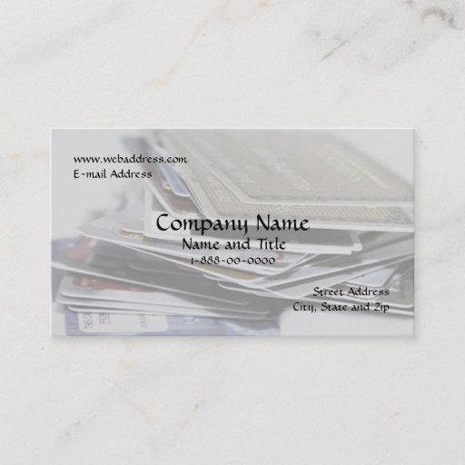 Customizable Debt Consolidation Business Card