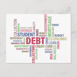 Debt-credit,loss Postcard