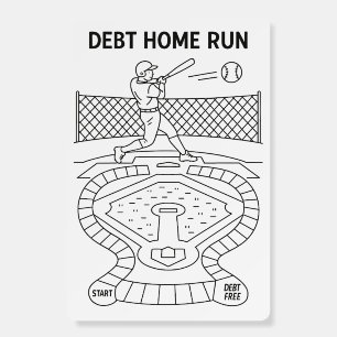 Debt Home Run Payoff Tracker Game Baseball Theme Foam Board