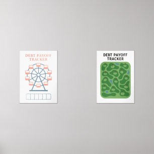 Debt Payoff Ferris Wheel Tracker  Wall Art Sets