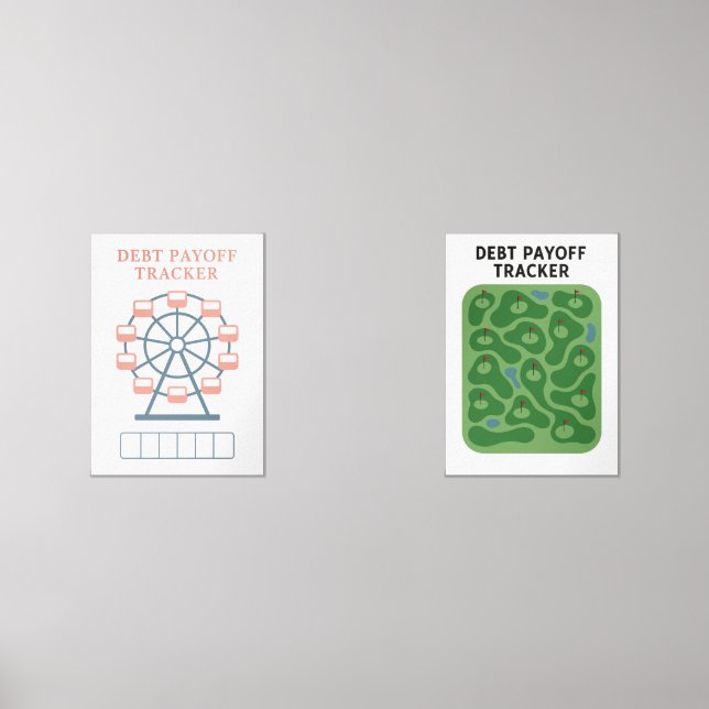 Debt Payoff Ferris Wheel Tracker  Wall Art Sets (Front)
