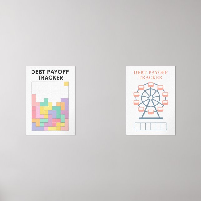 Debt Payoff Tracker  Wall Art Sets (Front)