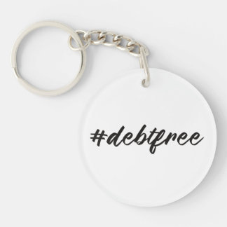 #debtfree (Hashtag Debt Free) Brush Pen Keychain