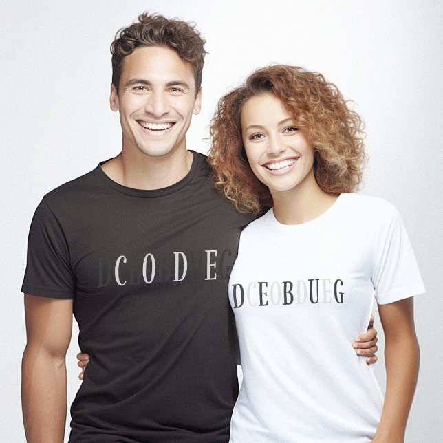 Debug Code Minimalist Clever T-Shirt (Debug Code Minimalist Clever T-Shirt)