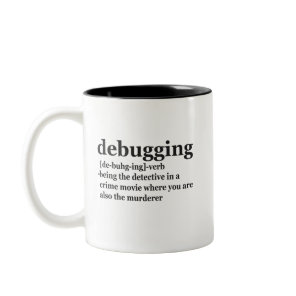 Debugging Definition Funny Coding Programming Gift Two-Tone Coffee Mug