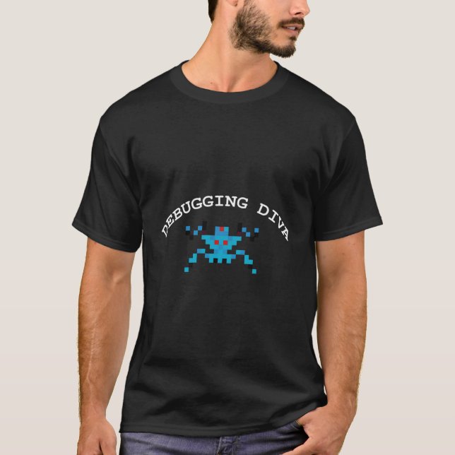 Debugging Diva Coding Debugger Hacker T-Shirt (Front)
