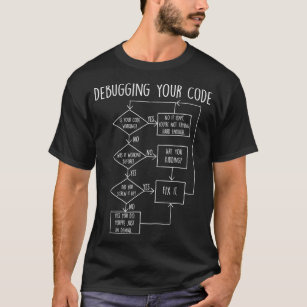 Debugging Flowchart  Computer Programming Coding  T-Shirt