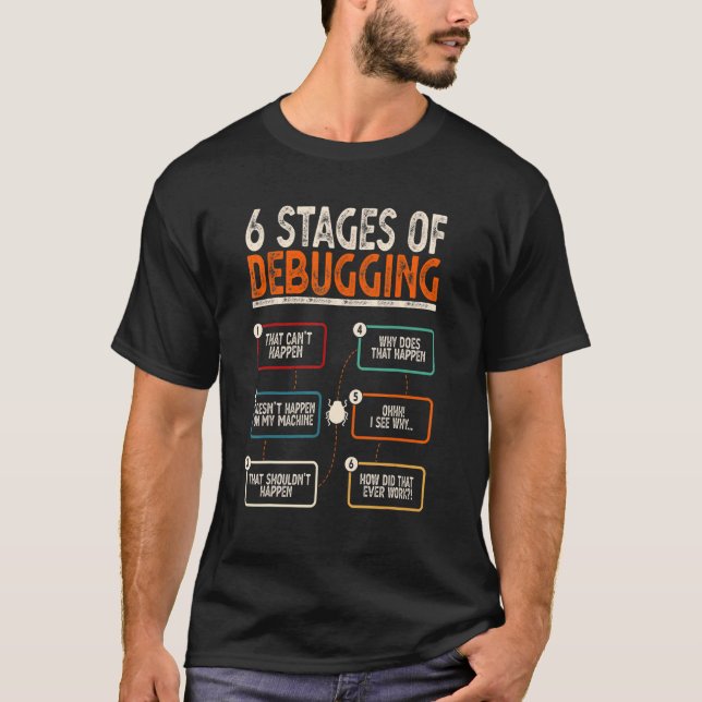 Debugging Full Stack Coder Software Developer T-Shirt (Front)